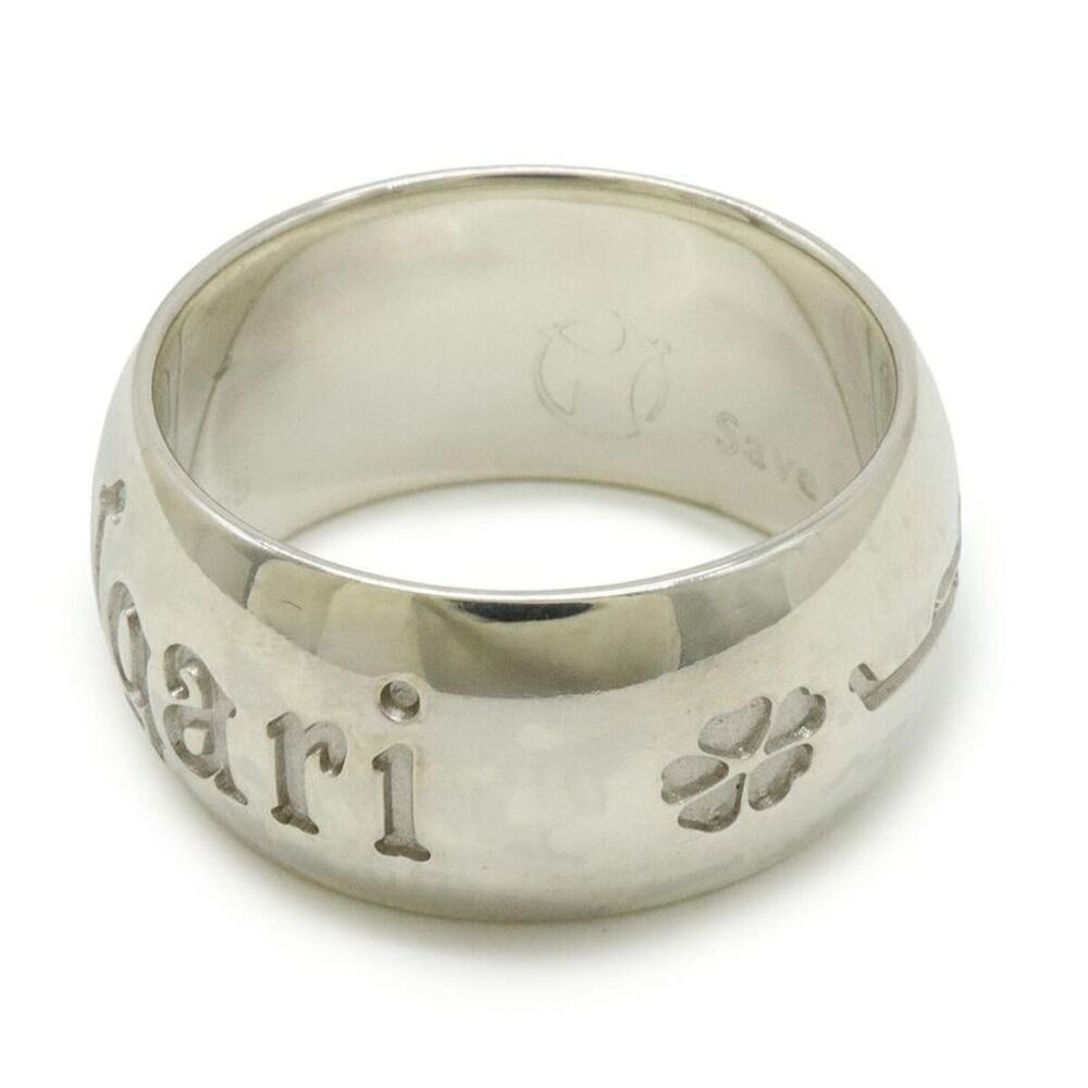 Pre Loved bvlgari Etched Silver Band Ring Women metallic | silver Rings - Picture 2 of 7